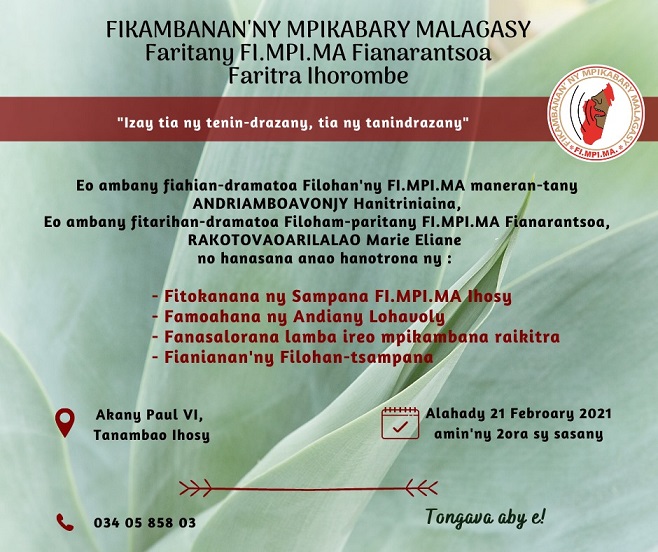 Fitokanana ny Sampana FI.MPI.MA. IHOSY Faritany FI.MPI.MA. Fianarantsoa ny 21 Febroary 2021