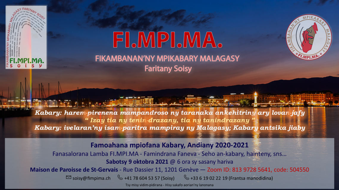 Faritany Soisy Famoahana Mpiofana Andiany 2020/2021 sy Fanasaloran-damba Mpikambana  sabotsy 9 oktobra 2021 ao Genève